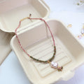 Jekira Rhodochrosite & Baroque Pearl Necklace Set