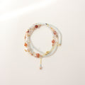 JEKIRA Red Phantom Quartz & Aquamarine Delicate Set