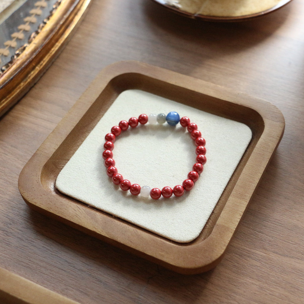 JEKIRA Imperial Cinnabar & Kyanite Bracelet