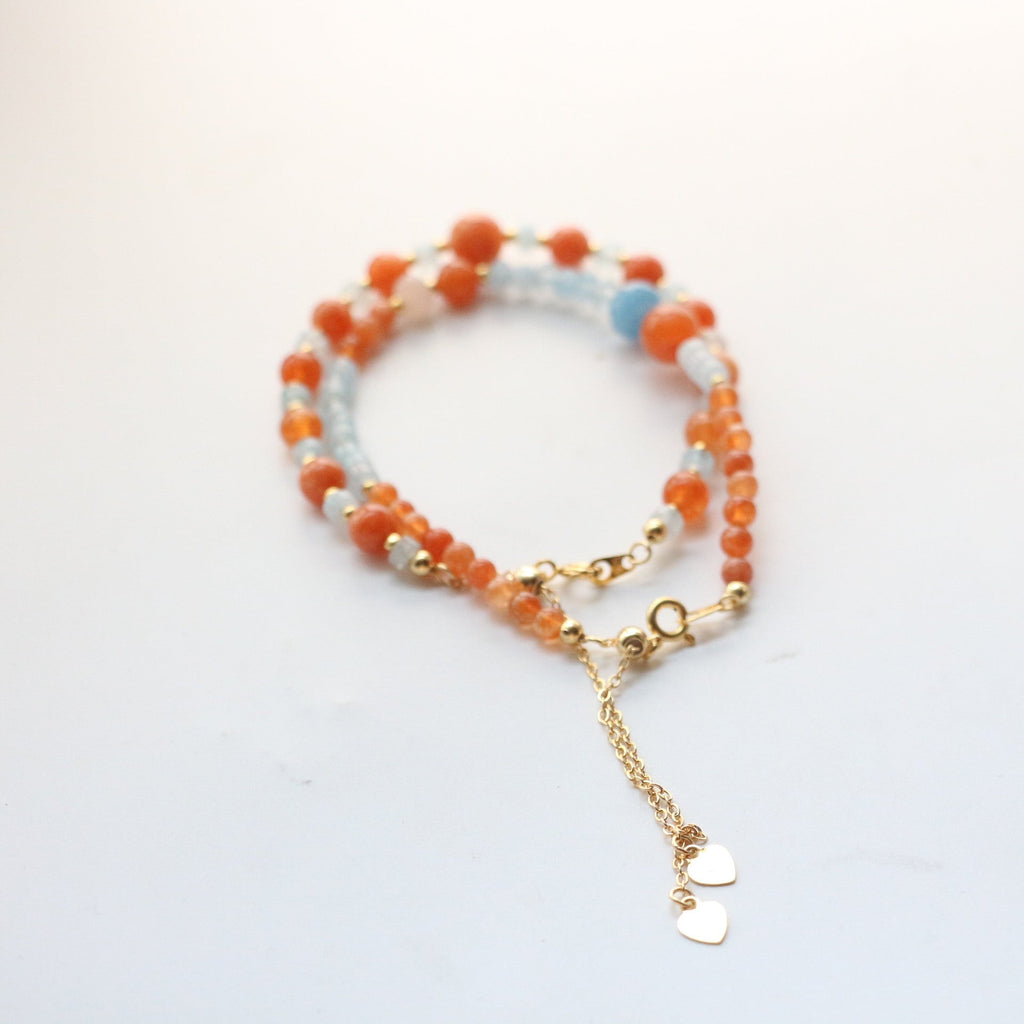JEKIRA Candy Color Carnelian Bracelet Set