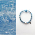 JEKIRA Natural Aquamarine Crystal Sterling Silver Beaded Bracelet