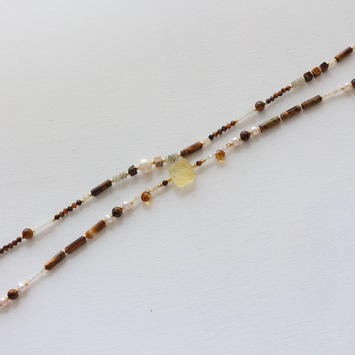 Jekira Maillard Tiger’s Eye & Citrine Jewelry Set