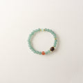 JEKIRA Vintage South Red Agate & Sandalwood Bead Bracelet with Turquoise Agate