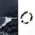 Jekira Black Onyx & White Crystal Beaded Bracelet