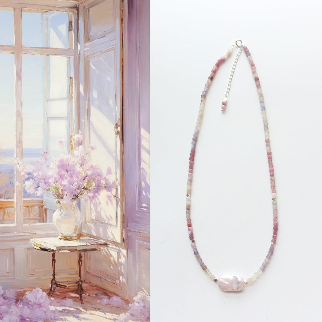 JEKIRA Blush Rose Quartz & Baroque Pearl Trio Set