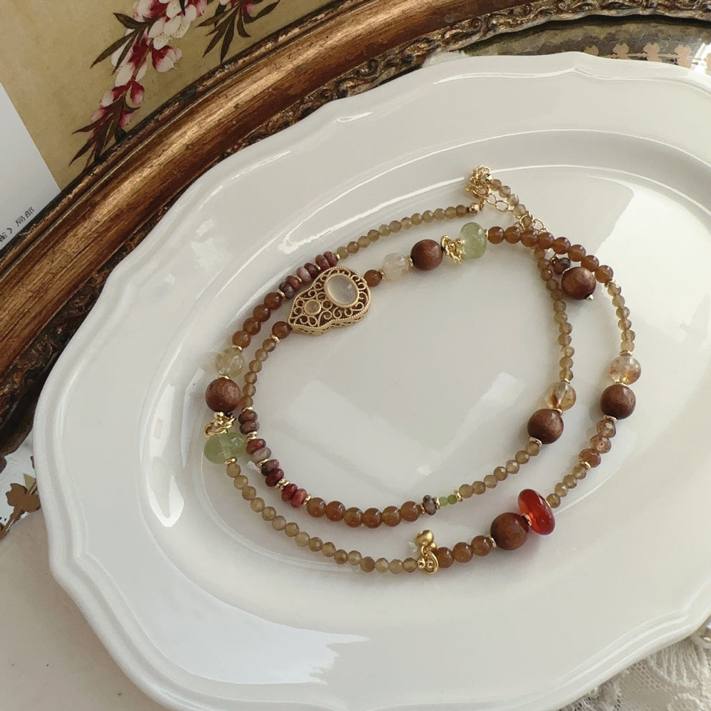 Dunhuang Desert-Inspired Long & Double Necklace Set