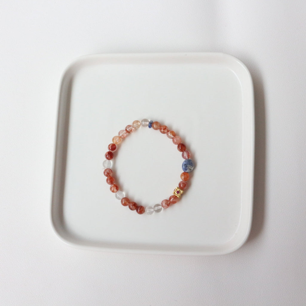 Jekira Red Jasper & bule Jasper Contrast Bracelet