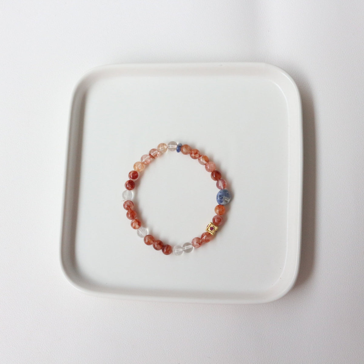 Jekira Red Jasper & bule Jasper Contrast Bracelet