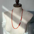 Jekira 7A Red Agate Long Necklace & Bracelet Set