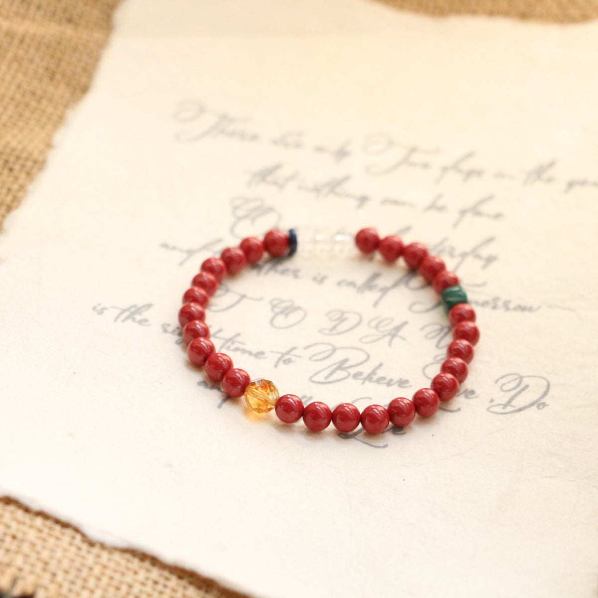JEKIRA Imperial Vermilion Beaded Bracelet