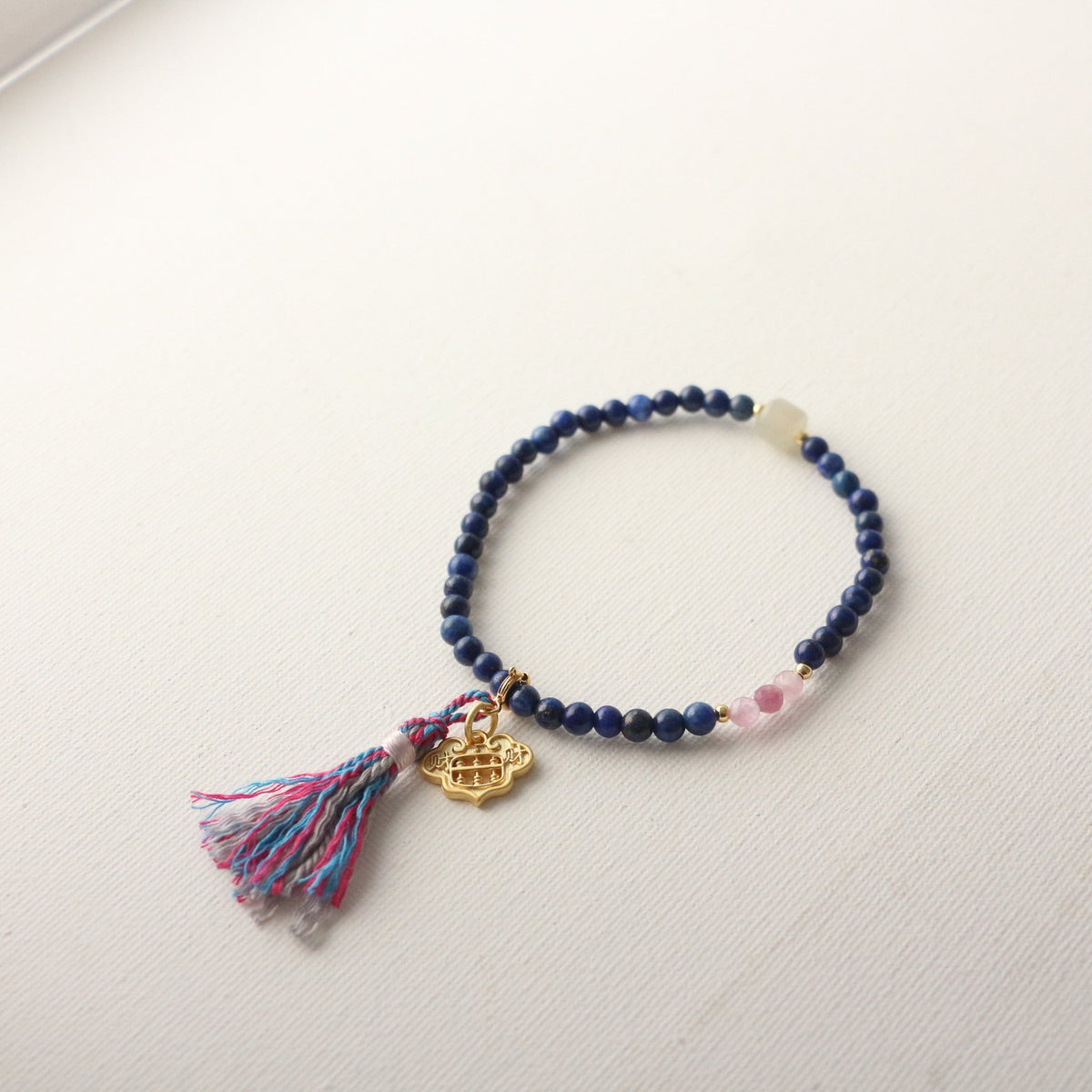 JEKIRA Ethnic Blue Gemstone Ruyi Lock Bracelet