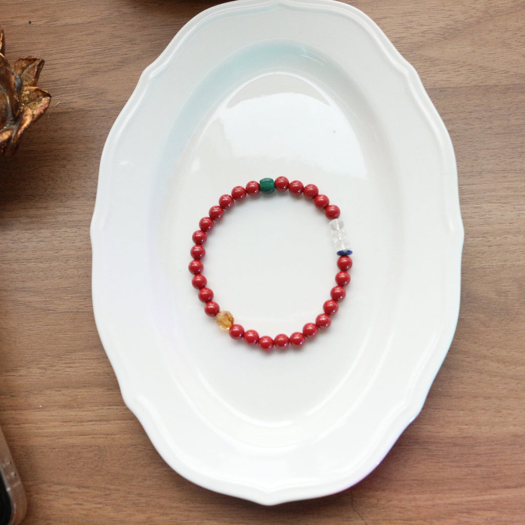 JEKIRA Imperial Cinnabar & Malachite Bracelet