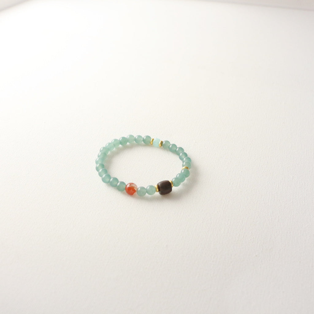 Jekira Red Sandalwood & Amazonite Bead Bracelet