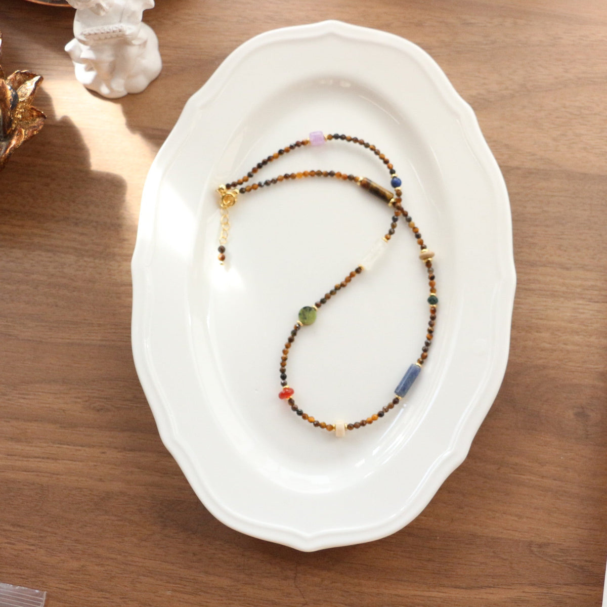 Jekira Tiger’s Eye & Agate Couple’s Necklace Se