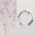 JEKIRA Lavender Pearl & Crystal Bracelet Duo