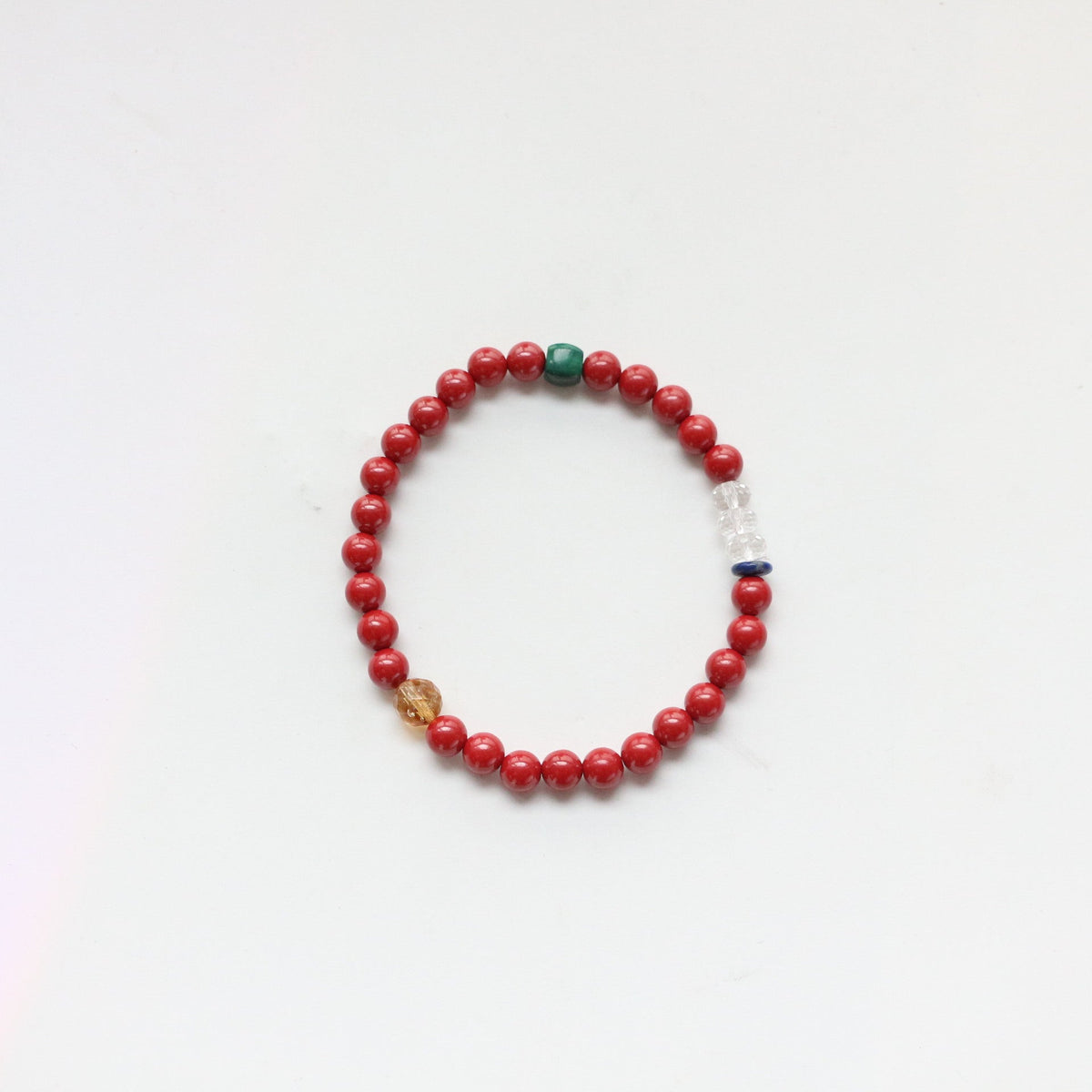 JEKIRA Imperial Cinnabar & Malachite Bracelet