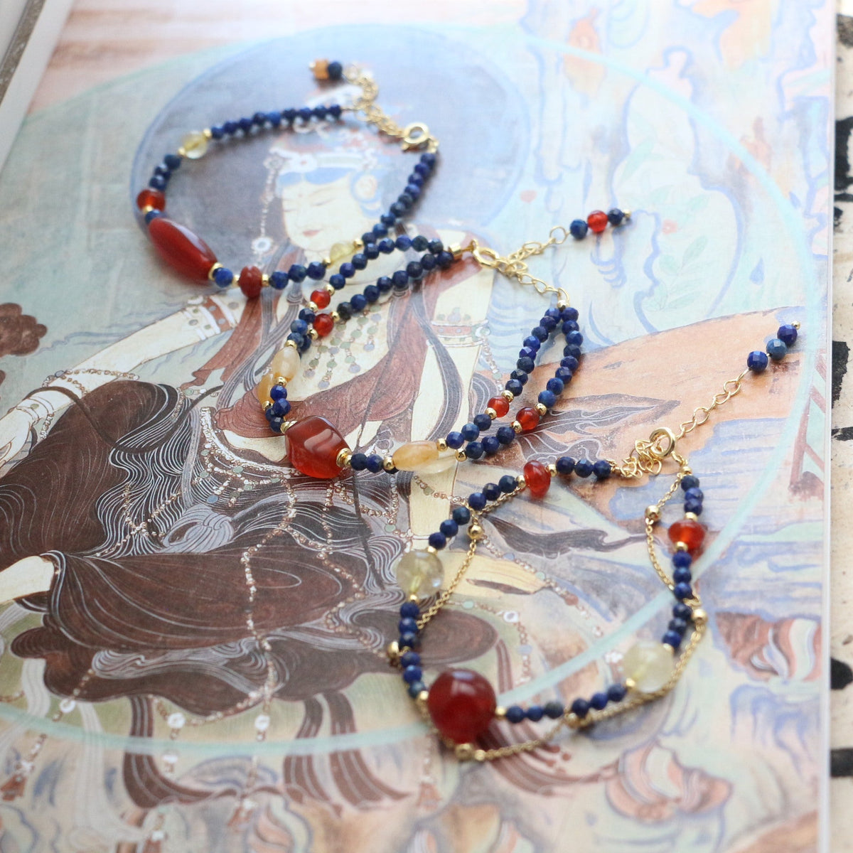 JEKIRA Lapis Lazuli & Gemstone Stacking Bracelet Se