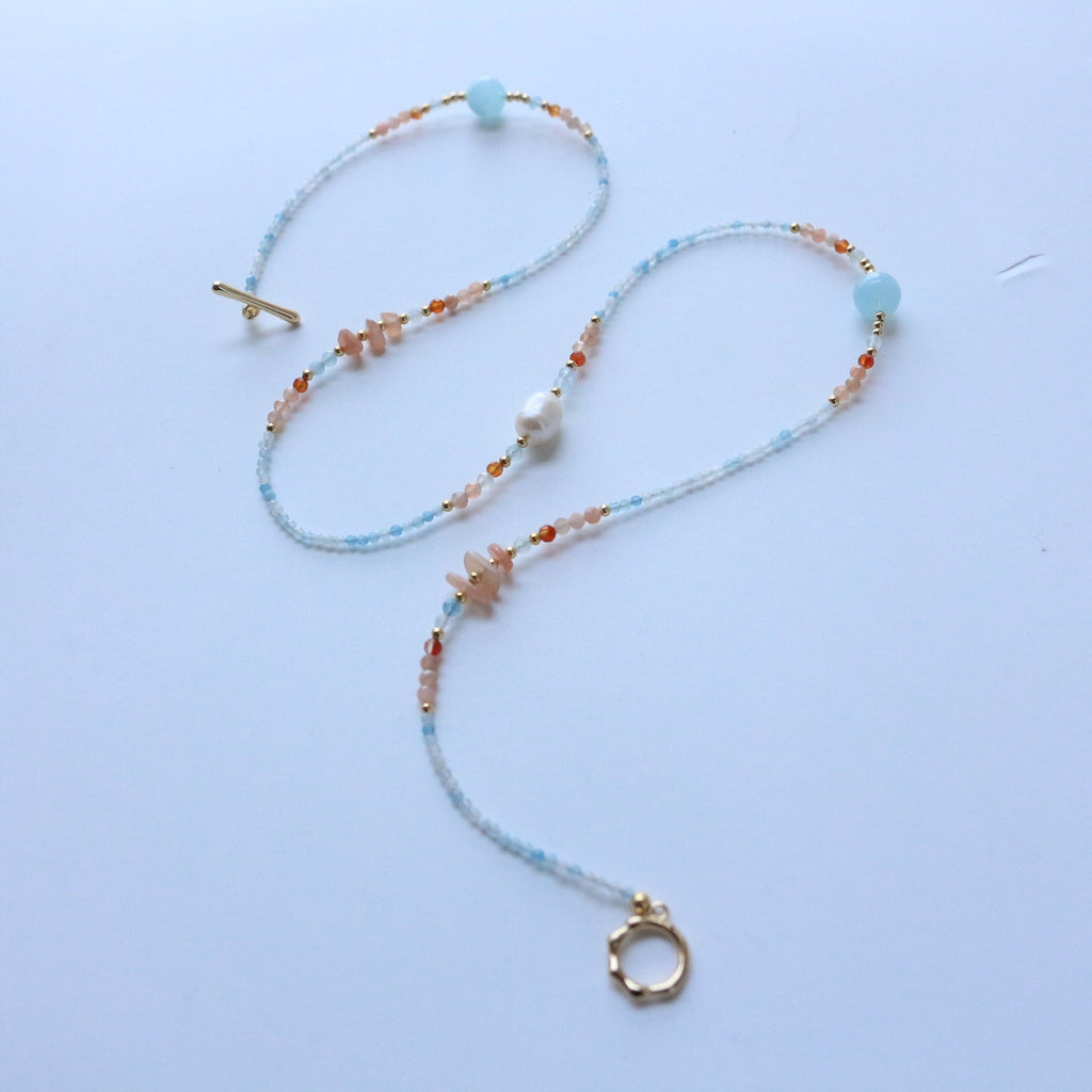 JEKIRA Chinese Style Aquamarine Gemstone Necklace
