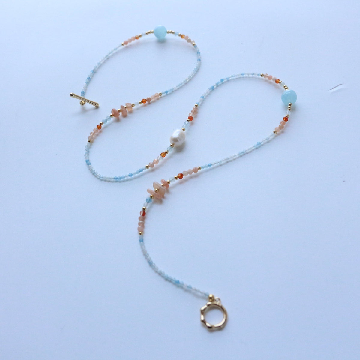 JEKIRA Chinese Style Aquamarine Gemstone Necklace