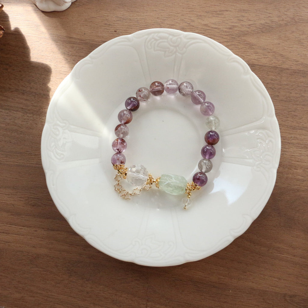 JEKIRA Amethyst & Quartz Harmony Bracelet – 16cm
