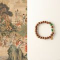 JEKIRA Zen Sandalwood & Green Gemstone Bracelet Set
