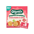 Organix Jammie Monsters Strawberry & Apple Biscuits 36+ months 64g (8x8g)