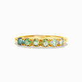 Ombre Green Tourmaline Eternity Band in 18k Gold Vermeil