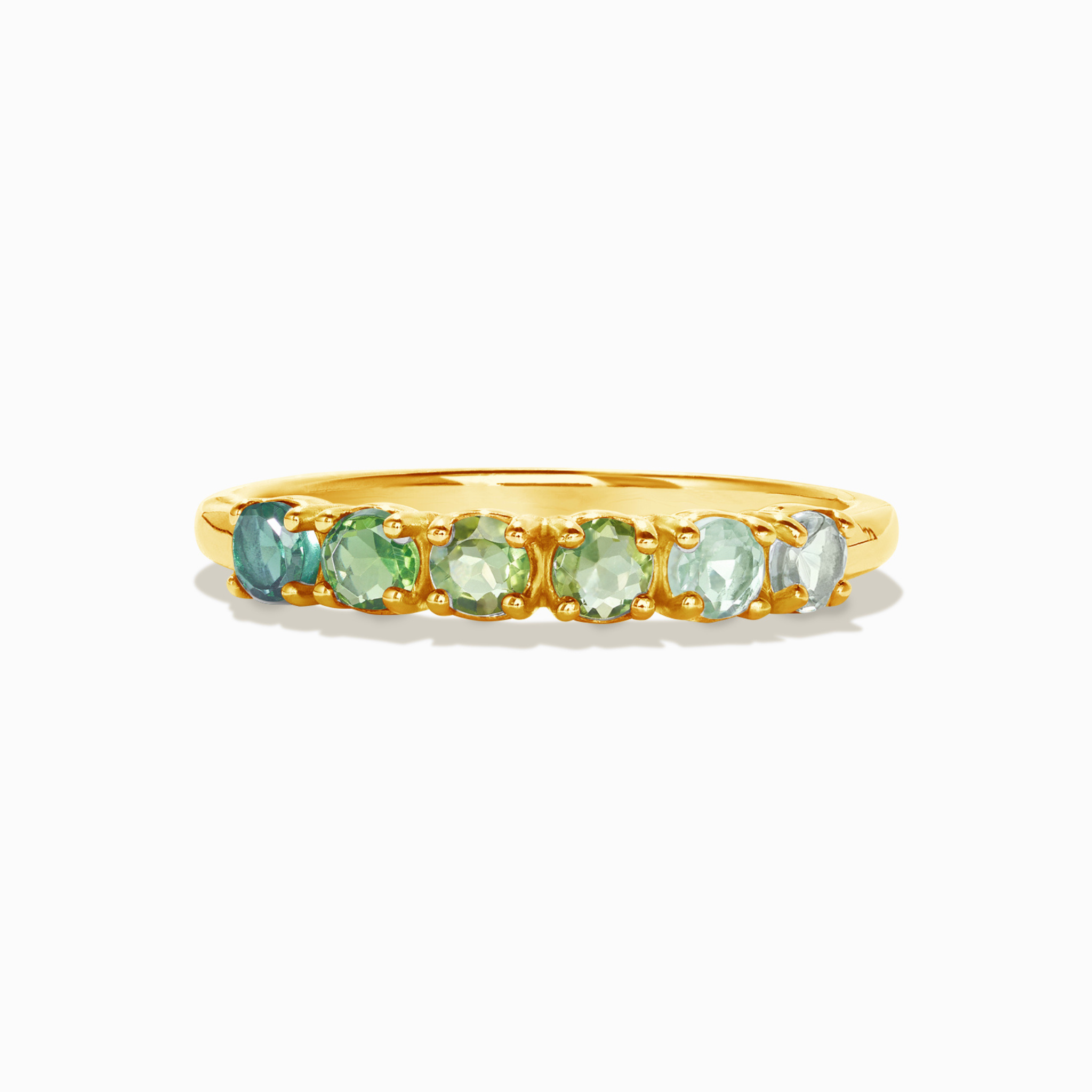 Ombre Green Tourmaline Eternity Band in 18k Gold Vermeil
