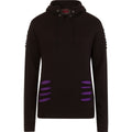 GOTHIC ROCK - Large Hood Ripped Hoody Purple-Black