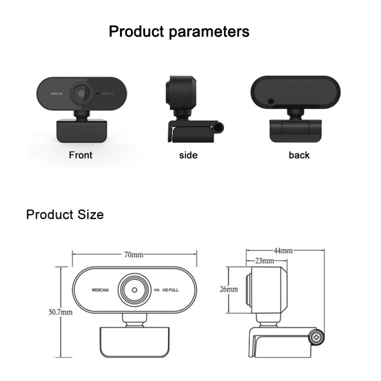 HD-U01 1080P USB Webcam with Microphone