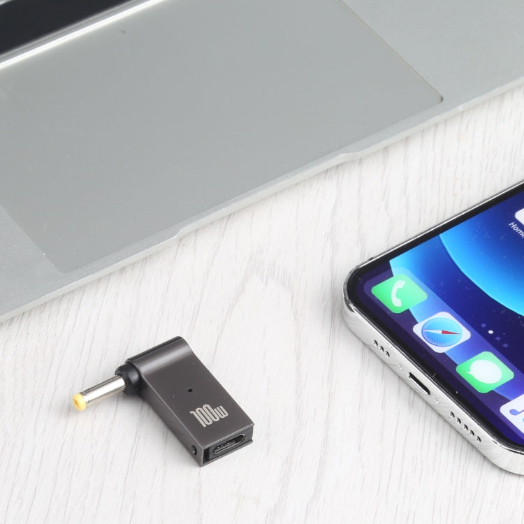 100W USB-C / Type-C Female to DC 4.0x1.7mm Male Computer Charging Adapter for Lenovo, Type-C Female to DC 4.0x1.7mm Male(Yellow)