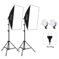 PULUZ Softbox Lighting Kit 2 PCS 50x70cm Professional Photo Studio Photography Light Equipment with 8 x E27 20W E27 Socket Bulb Photography Lighting Kit for Filming Portrait Shooting / Fashion Advertising Photography, 2 PCS 4 x Bulb Kit EU Plug        ...