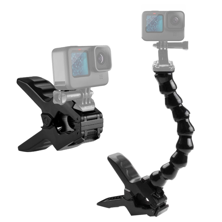 PULUZ Action Sports Cameras Jaws Flex Clamp Mount for GoPro, Insta360, DJI and Other Action Cameras, Jaws Mount