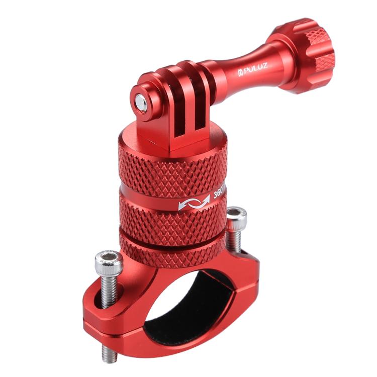 PULUZ 360 Degree Rotation Bike Aluminum Handlebar Adapter Mount with Screw for GoPro, Insta360, DJI and Other Action Cameras, China Stock (Red), China Stock (Blue), Handlebar Adapter Mount 1
