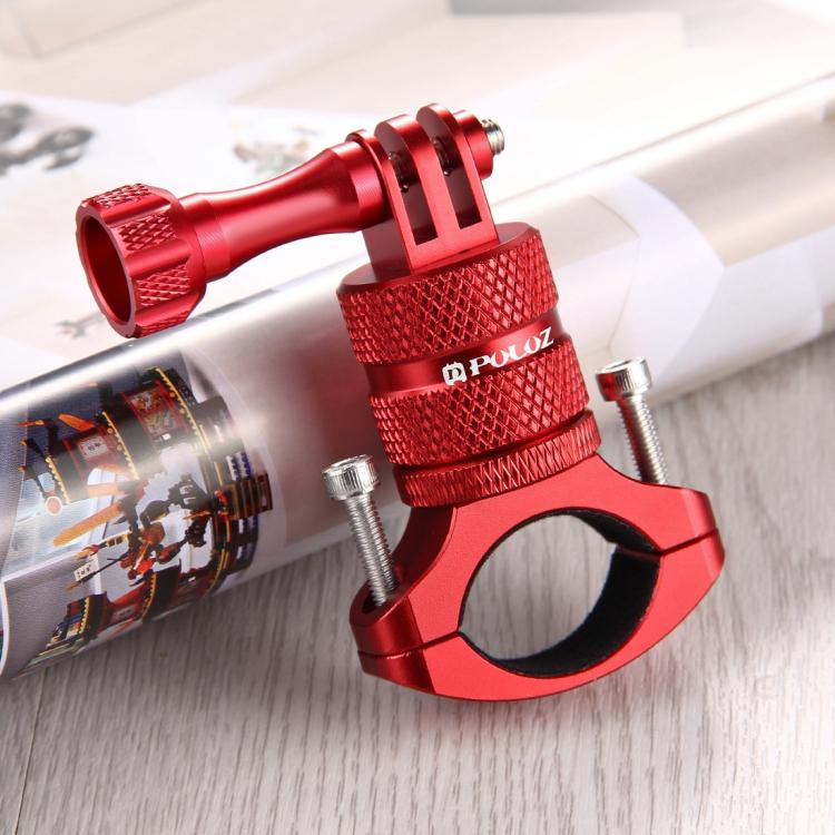 PULUZ 360 Degree Rotation Bike Aluminum Handlebar Adapter Mount with Screw for GoPro, Insta360, DJI and Other Action Cameras, China Stock (Red), China Stock (Blue), Handlebar Adapter Mount 1