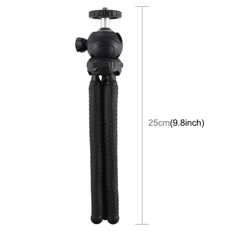 PULUZ Mini Octopus Flexible Tripod Holder with Ball Head for SLR Cameras, GoPro, Cellphone, Size: 25cmx4.5cm, 25cm Tripod
