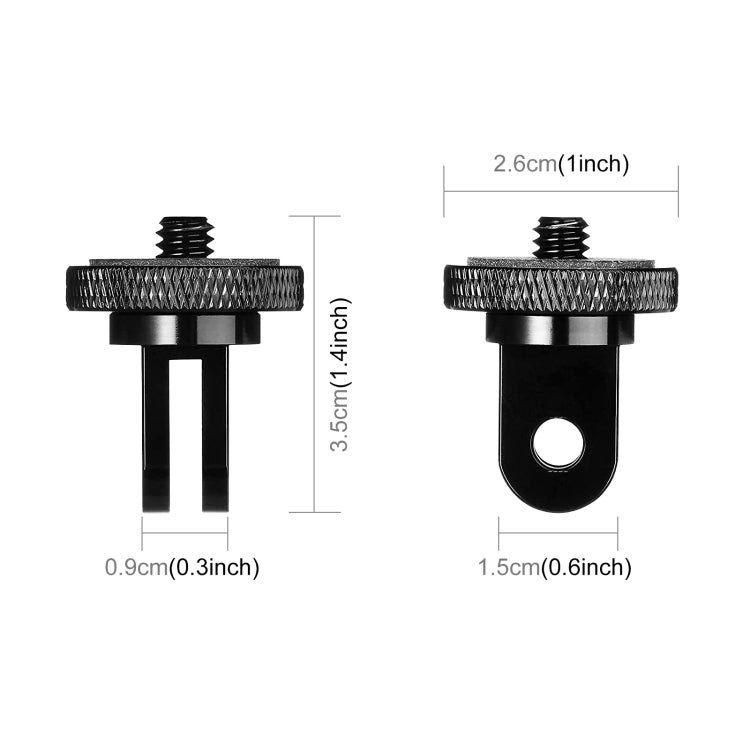 PULUZ 1/4-Inch Metal Tripod Mount Adapter for Action Cameras