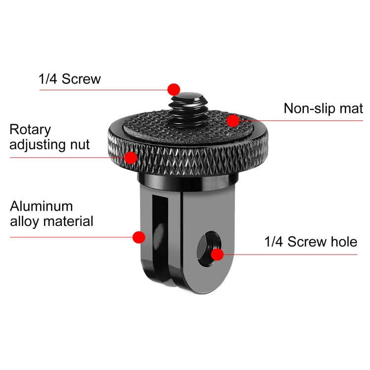 PULUZ 1/4-Inch Metal Tripod Mount Adapter for Action Cameras