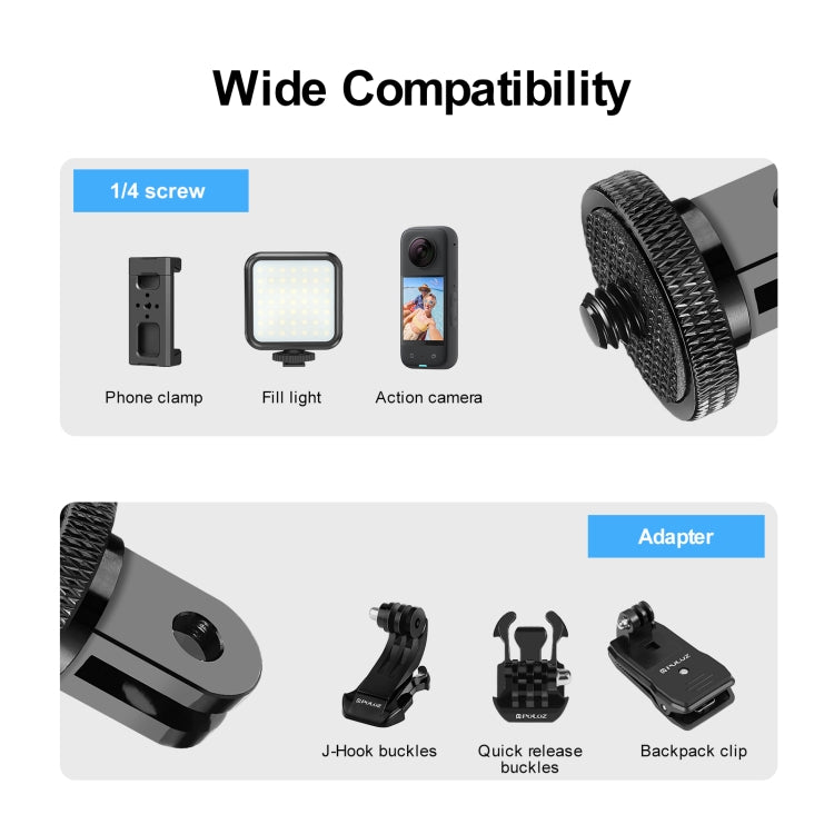 PULUZ 1/4-Inch Metal Tripod Mount Adapter for Action Cameras