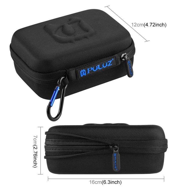 PULUZ Waterproof Carrying and Travel Case for GoPro, DJI Osmo Action and other Sport Cameras Accessories, Small Size: 16cm x 12cm x 7cm, For GoPro, Size: 16cm x 12cm x 7cm