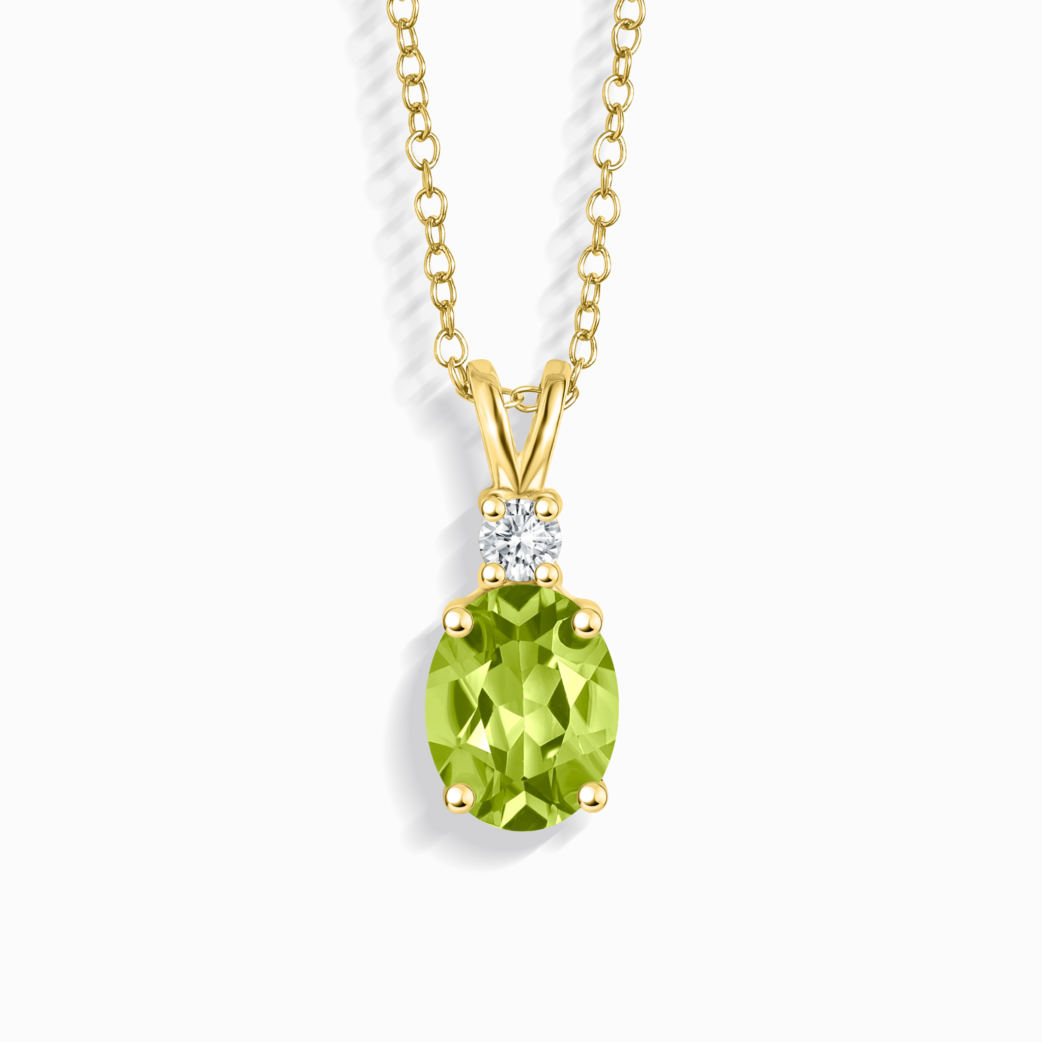 Peridot Pendant Necklace in 18k Gold Vermeil