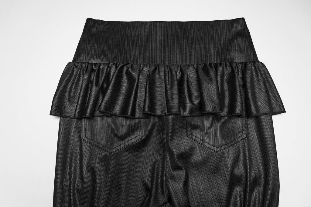 Punk Rave Bellatrix Goth Leggings Flares - Spiderweb Panel Alt Flared Trousers