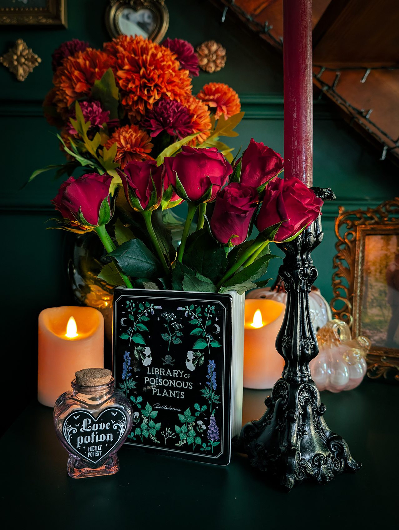 Gothic Gifts Love Potion Decorative Glass Heart Potion Bottle