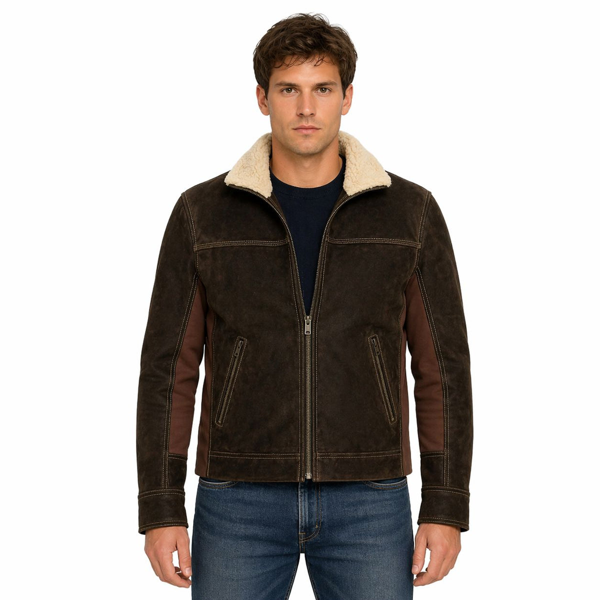 Rick Grimes Brown Suede Jacket