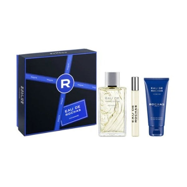 Rochas Eau De Rochas Homme Gift Set 100ml EDT + 100ml Shower Gel + 20ml EDT