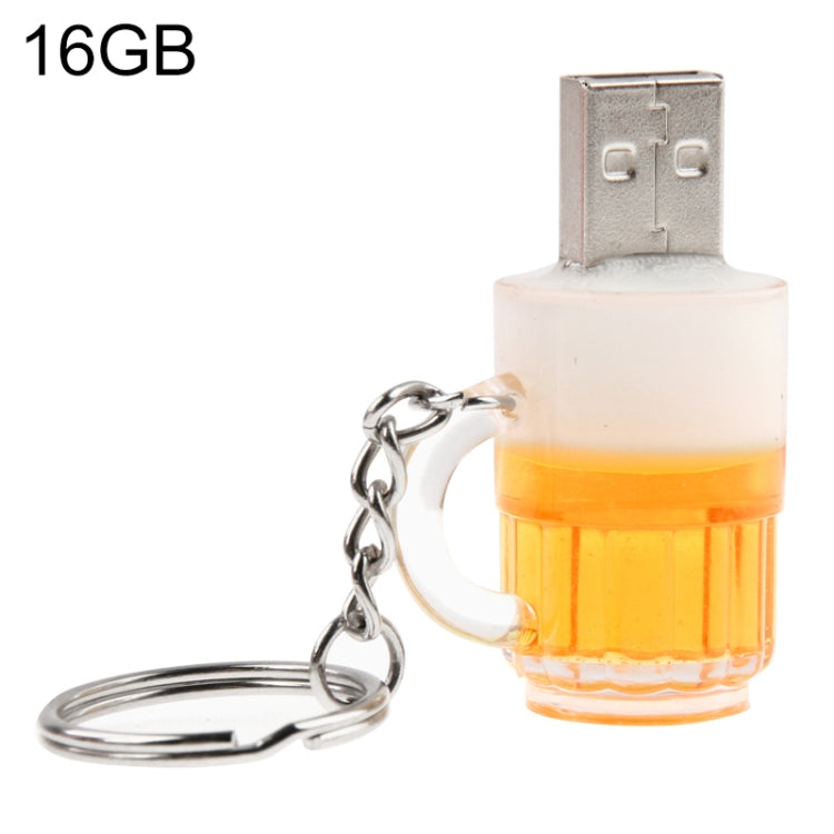 Beer Keychain Style USB Flash Disk with 16GB Memory, 16GB