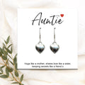 Auntie Heart Earrings & Gift Card