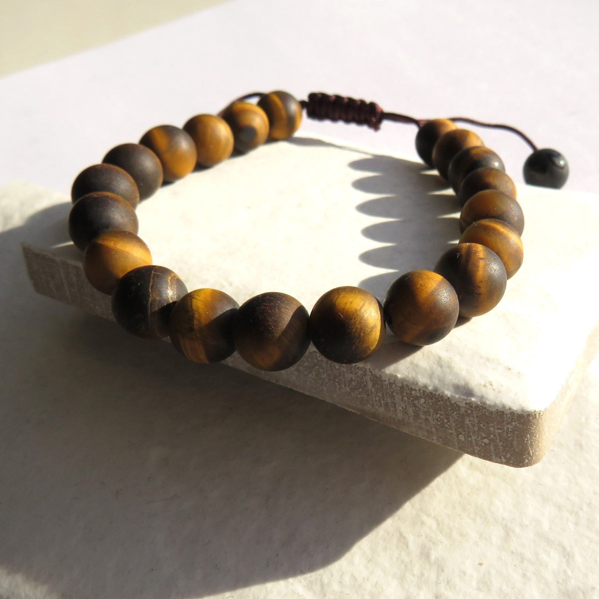 Men's Tigers Eye Adjustable Bracelet