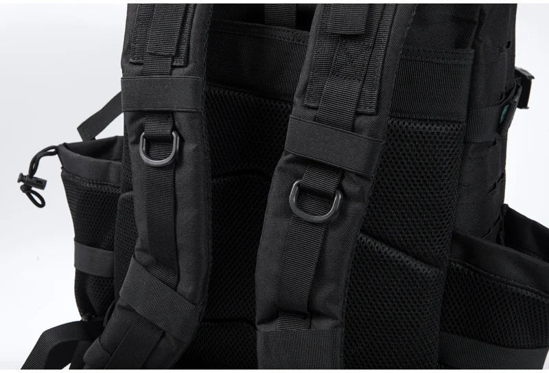 QT&QY 50L Tactical Backpack survival Bag Hunting MOLLE Backpack GYM For Men EDC Outdoor Hiking Rucksack Witch Bottle Holder