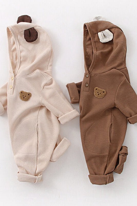 The Pointy Bear Knitted Hooded Playsuit